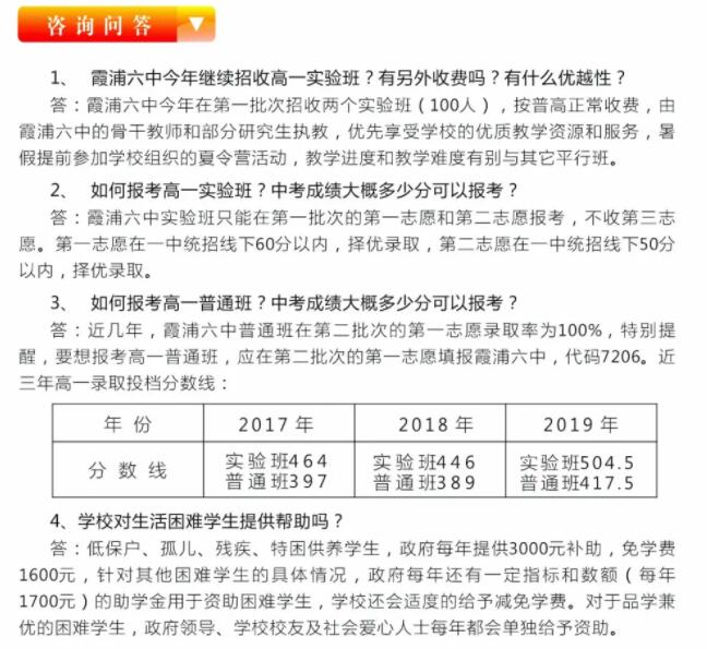 霞浦六中2020高中招生简章