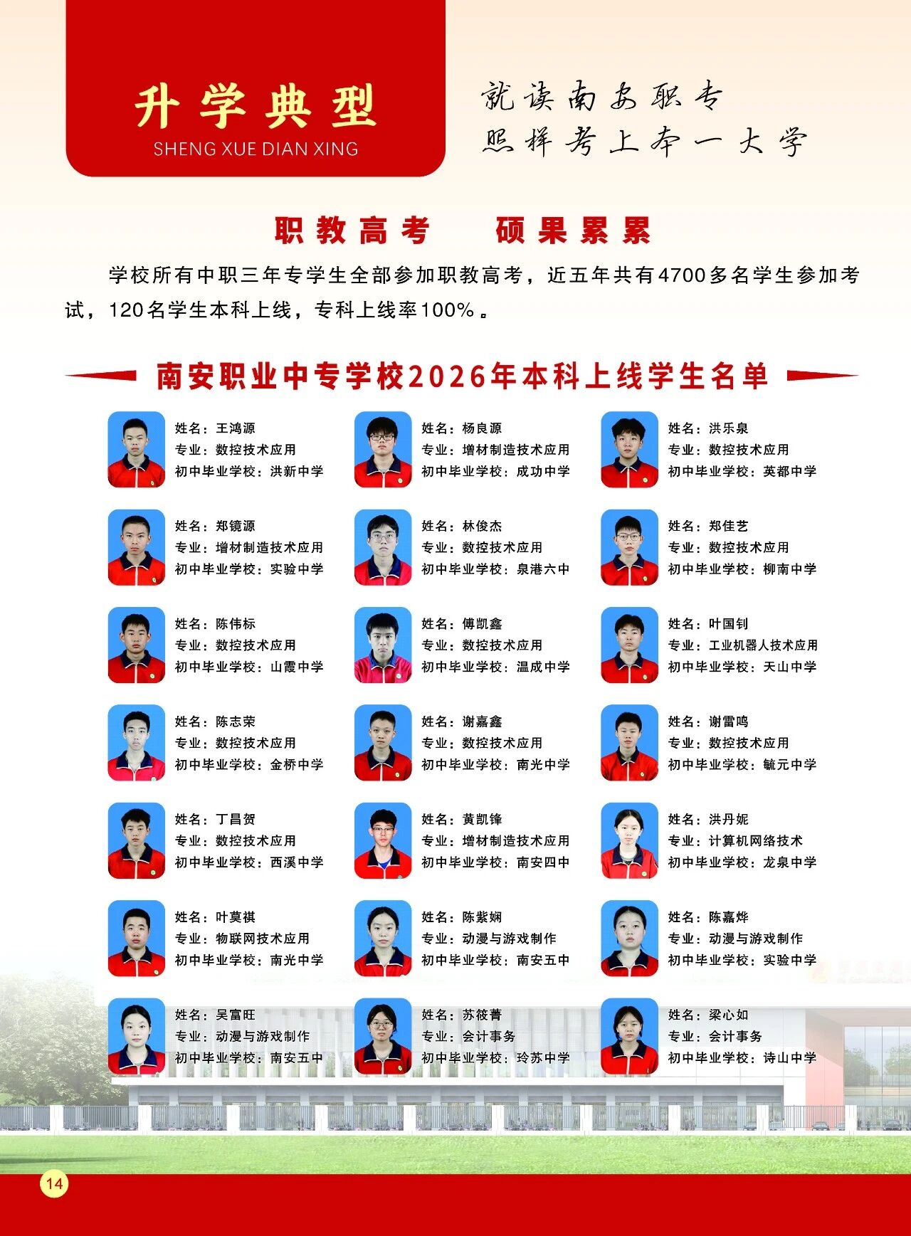 福建省南安职业中专学校2026招生简单