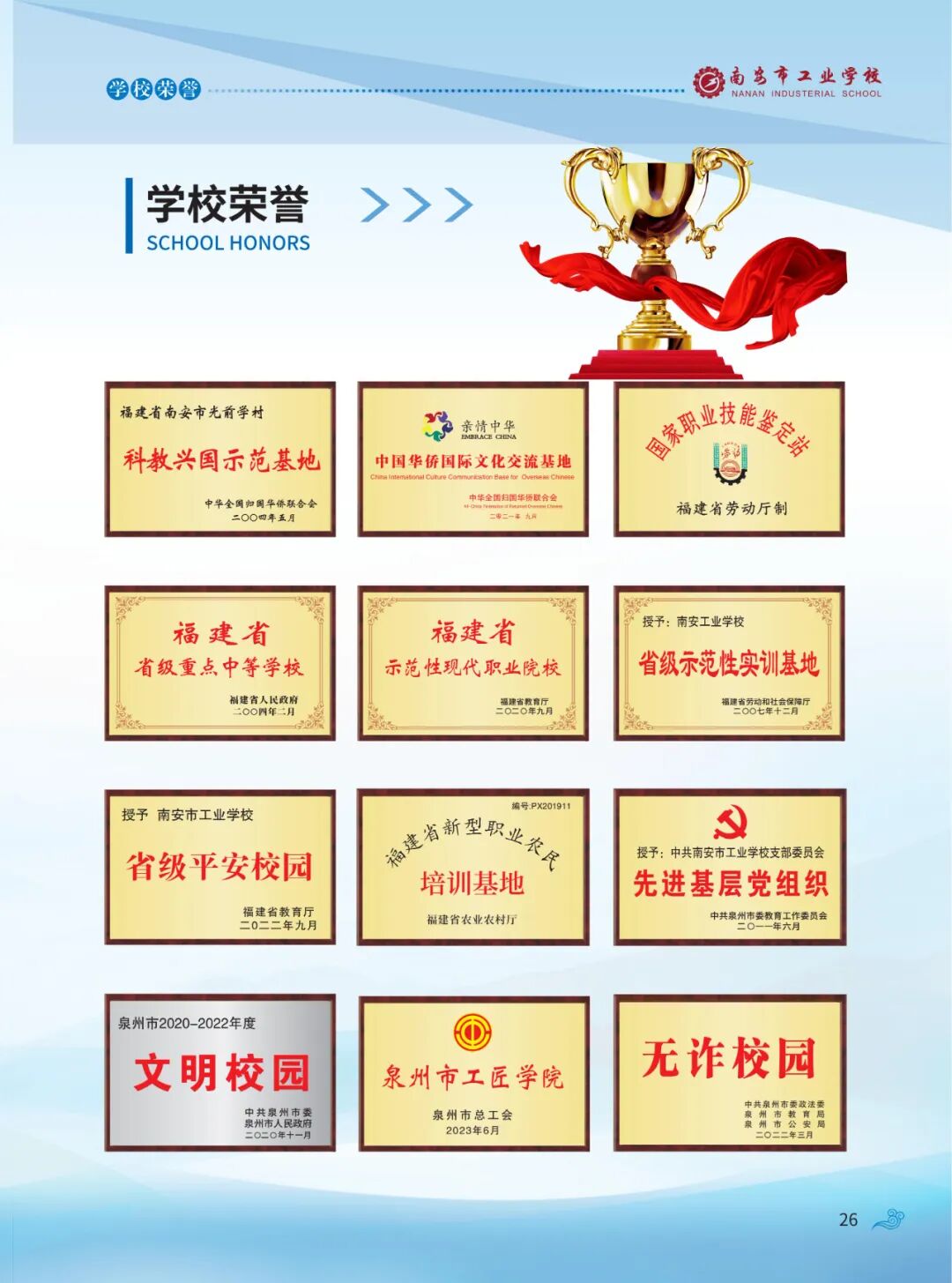 南安市工业学校2026年招生简章